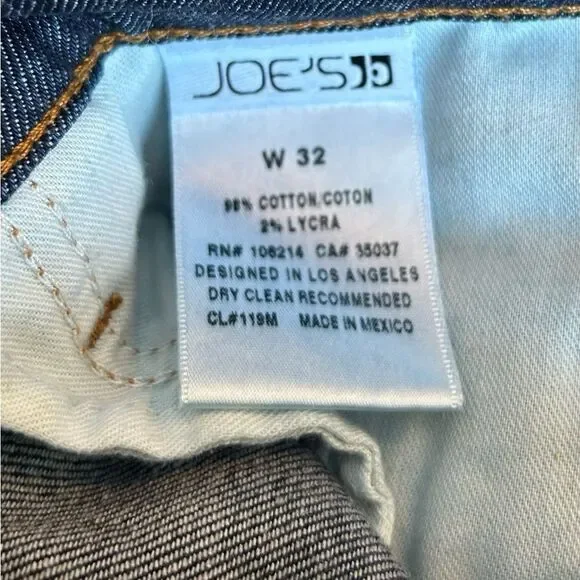 Joe's Jeans Randall Dark Wash Cropped High Rise Jeans Size 32 Style FH6R5906 - Picture 4 of 10